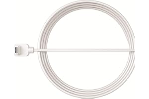 Arlo Câble de Recharge Magnétique 7.6m Blanc - Compatible Avec Essential 1 et Essential 1 XL, Caméra Surveillance WiFi Extérieur - Accessoire Certifié VMA3700