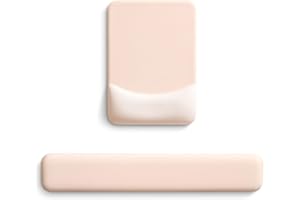 AOKSUNOVA Alfombrilla de ratón con reposamuñecas de gel con cojín de gel, reposamuñecas, teclado crema beige