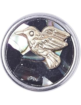 Noosa Petite Chunk PEAFOWL liberate blue/ gold- abalone/ brass