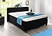 Produktbild Boxspringbett BX 290 180x200 cm, Kunstleder schwarz inkl. Topper