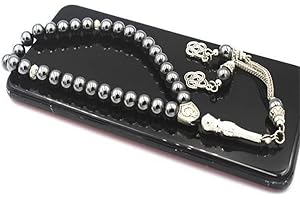 Luxylei Natural Stone Misbaha 33 Perline Bracciale Musulmano Regalo per Regalo Islamico di Gioielli di Tacchino