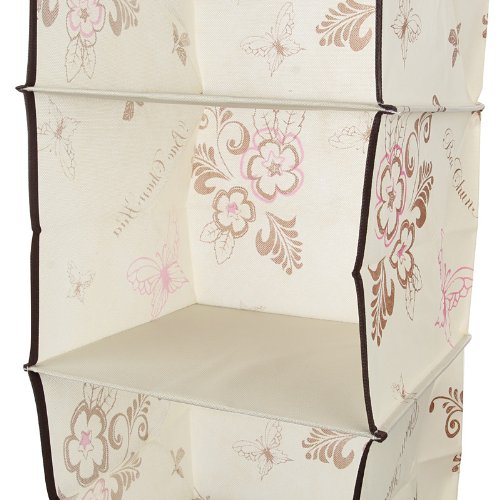 LAGUTE Hängeaufbewahrung Ordnungssystem Hängeregal Hängeschrank Hängeorganizer Organizer, atmungsaktives Vlies (3 Fächer 26*26*58 cm) - 3