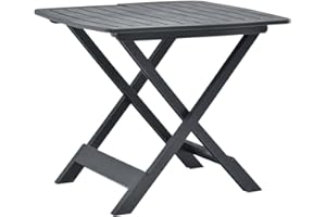 ‎VIDAXL vidaXL Gartentisch Klappbar Balkontisch Terrassentisch Klapptisch Campingtisch Beistelltisch Esstisch Bistrotisch Anthrazit 79x72x70cm Kunststoff