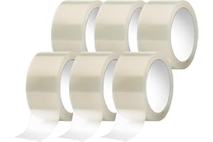 IMBALLAGGI 2000 - Nastro Adesivo Trasparente in Polipropilene, 6Pz 5cm x 66mt x 76 mm, per Pacchi, Resistente a Strappo Silenzioso - Nastro Imballaggio per Spedizioni, Scatoloni e Trasloco