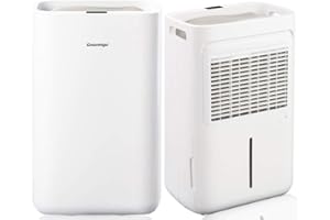 Greenmigo Déshumidificateur Electrique 13L/24h Déshumidification Performance Taille de la pièce max.50m²,Purificateur d'air Silencieux pour Maison,Cuisine,Bureau etc.-Contre l'humidité,la Moisissure
