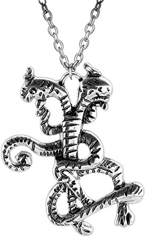 GOLINIT Stranger Things Necklace Demogorgon Two intertwined Snakes pendant
