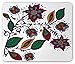 Produktbild Vintage Mouse Pad, Slavic Russian Style Bellflowers Cultural Traditional Wildlife Garden Illustration, Standard Size Rectangle Non-Slip Rubber Mousepad, Multicolor