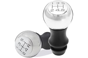 UINCLU VSREI Pommeau de Levier de 5 Vitesses Manuelle pour Voiture 206 207 3008 etc/ C2 C3 C4 Picasso Berlingo Saxo (Argent)