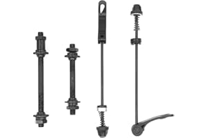 BOERNI Ensemble de vélo à largage Rapide, moyeu de vélo 2pcs à dégagement Rapide et Arbre Creux pour vélo 2pcs Avant axe arrière Creux pour VTT Route vélo