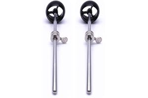 Jiayouy 2 Pieces Bass Drum Pedal Beater Aluminum Alloy Hammer Head Percussion Instrument Accessory Part Black 1