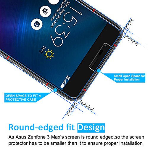 3 Unidades  Asus Zenfone 3 Max ZC520TL 5 2   Protector de Pantalla  iVoler Protector de Pantalla de Vidrio Templado Cristal Protector para Asus Zenfone 3 Max ZC520TL 5 2   -Dureza de Grado 9H  Espesor 0 30 mm  2 5D Round Edge- Ultra-trasparente   Anti-golpe   Ajuste Perfecto   No hay Burbujas - Garant  a Incondicional de 18 Meses