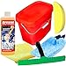 Produktbild Brestol Autoshampoo SET4 1000 ml Autoshampoo, 1x VIKAN Abzieher 35 cm, 1x Waschhandschuh, 1x Auto-Schwamm, 1x Ledertuch XL, 1x 16 Liter Eimer mit Deckel in rot - Autowäsche mit Abperleffekt
