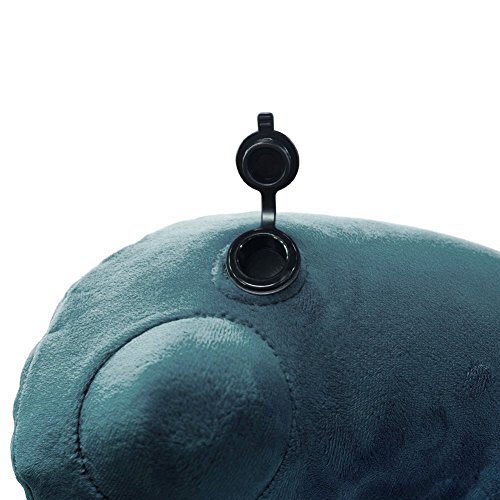 Aufblasbare Nackenkissen,IntimaTe WM Heart PVC Reisekissen Aufblasbar, Soft Nackenkissen, Travel Support Pillow Neck Pillow Kissen Für Den Flugzeug Schlafen Auto Eisenbahn (GRAY) - 3