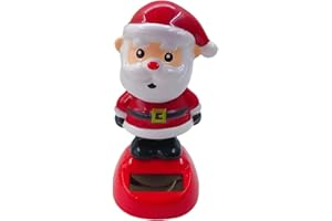 Baitang Solaire Voiture Figurine Père Noël Dansant Solaire, Poupée Pivotante À Énergie Solaire De Noël, Ornement De Figure Animée pour La Maison, Décoration De Tableau De Bord De Voiture pour Enfants