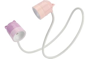 TITA-DONG LED-Leselampe für Den Hals, Biegbare Buchlampe Zum Lesen Im Bett, Tragbare Batteriebetriebene Leselampe Zum Lesen, Camping, Stricken, Reparieren(Lila)