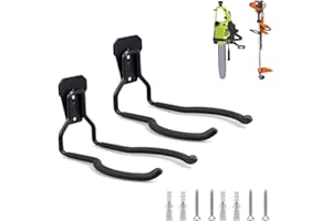 HiNADA Crochets Muraux De Garage，Crochets Coupe-Bordures,Lourd Support Mural pour Tondeuse à Gazon pour Outils De Jardin, Balais, Pelles, Râteaux