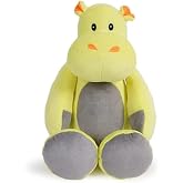 SHAPZE Rudy Furry Hippo Teddy Bear, Plush/Soft, Huggable, Cozy, Joyful, Toy for Boys, Girls and Kids, Super-Soft, Safe, Great Birthday Gift (Yellow)