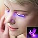 Produktbild BizoeRade Led Wimpern, Sprachsteuerung LED Falsche Wimpern Litch, 8 Modi Wsserdicht LED Wimpern Lichter für Party, Halloween, Weihnachten, Night Club Pub Club Bar Konzerte Geburtstag, lila