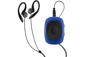 AGPTEK Lettore MP3 Clip con Pinza e Funzione Radio FM,Lettore Musicale Portatile con Protettore in Silicone Supporto dei Formati MP3, WMA, WAV, 8 GB per Il Fitness, Il Tempo Libero e Lo Sport, Blu