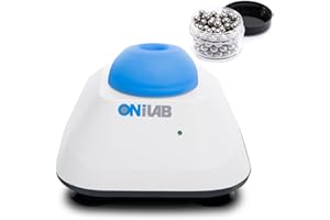ONiLAB Mini batidora Vortex con función táctil, mezcla de laboratorio, esmalte de uñas, adhesivos para pestañas y pinturas acrílicas, laboratorio Vortex con base de aluminio fundido estable, 120 bolas