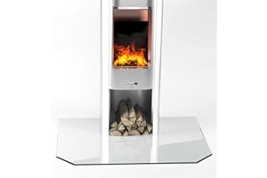 ‎GLASPLATTE24 Glasplatte24 Funkenschutzplatte Sechseck für Kaminofen mit Dichtlippe, Glasplatte mit 18mm Facette, Glasbodenplatte Hitzeschutz mit ESG Sicherheitsglas, 120 x 150 cm, Stärke 6mm