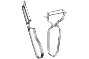 FIVEMILEBRO 2 Pezzi Pelapatate Universale, Pelapatate per verdure, Pelapatate Acciaio Inox, Ideale per Pelare Patate, Carote e Verdure Varie e Frutta