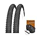 Produktbild Set: 2 x Schwalbe Table Top Performance MTB Reifen 57-559/26x2.25 + Conti SCHLÄUCHE Autoventil