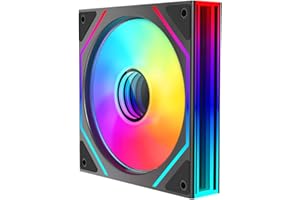 Jungle Leopard PRISM 4Ultra ARGB PC Fan 120MM[Infinity Mirror] 1850RPM RGB Case Fan 5V3PIN ARGB and 12V4PIN PWM (1, BK, Reverse Flow)