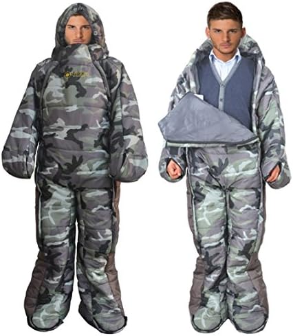 Comfortable, Light, Portable, Easy To Compress, Envelopes, Sleeping Bags With Compressed Bags, Outdoor Sleeping Bags, Hospital Vigils, Temporary Human Mummies,Green Camouflage,Camouflage L Code