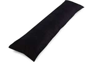 Totsy Baby Almohada para Dormir de Lado con Relleno y Funda: 145 x 40 cm Almohada de Lactancia Almohada de Embarazo Almohada de posicionamiento para bebés y Adultos Negrura