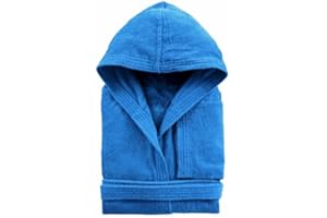 Lingerie Shop Accappatoio con Cappuccio Cotone in Spugna100% Tinta Unita Uomo Donna Unisex