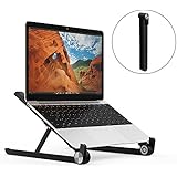 MAPUX Supporto per PC Portatile Angolazione Regolabile Portatile Pieghevole per MacBook Notebooks Laptops fino a 15.6 Pollici-Nero