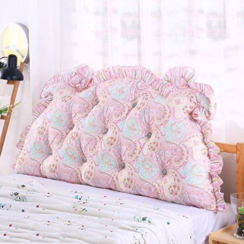 LXF Pillow cushions Bedside Cushions Double Back Cushion Sofa Backrest Triangle Long Soft Pack Bed Pillow Cotton Waist    High Elasticity Crystal Buckle Delicate Zipper Strap Design Lace Removable ( Color : #1 , Size : Length-180cm )