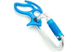 Kong Set Oka + Connecteur Large Multiuse Auto Block, Descenseur de Canyoning Homme, Bleu (Bleu), Taille Unique