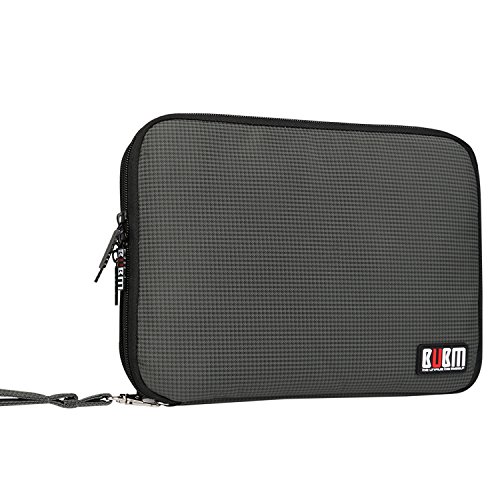 BUBM Reisetasche Organisator Tasche mit Doppelschichte für Elekronik Zubehör Wie Telefon Ladegerät Tasche (Groß, Grau) - 2