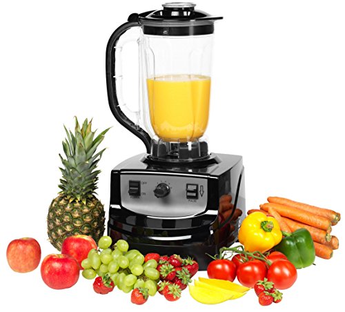 MEDION Standmixer MD 16517 Leistung 1500 W, Behälter für 2,5l, Impulsschalter, Edelstahl Zahnklinge, Sicherheitsschalter, 6 Geschwindigkeitsstufen, schwarz - 2