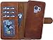 Produktbild Burkley Lederhülle geeignet für Samsung Galaxy S9 abnehmbare Handyhülle Case Cover - bruchfeste Schutzhülle für das Galaxy S9 - Qi-Fähig - Handmade (Cognac/Burnished)