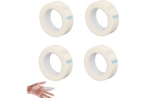 DJHUHN 4 rullar medicinsk tejp 1,25 cm x 9,1 m mikroporös och ventilerande sporttejp andningsbar mikroporös tejp för handfött