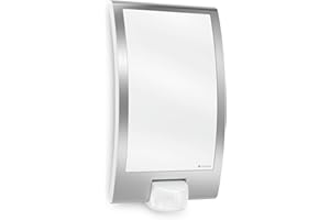 Steinel Lampa Zewnętrzna z Czujnikiem Ruchu, Srebrny/Biały, 28.6 x 8.5 x 16.2 cm