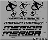 Material de alta resistencia Ecoshirt 9N-YQLD-W5IT Pegatinas Merida R63 Vinilo Adesivi Decal Aufkleber Клей MTB Stickers Bike, Negro