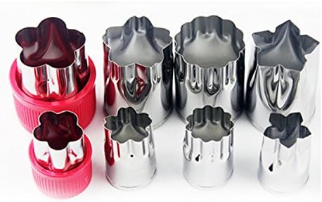 Vegetable Cutter Set, YooHome Set of 8 Vegetable Cutters, Fruit Cutters, Noddle Cutters Stainless steel for Children, Cookie cutters for cake, biscuit, pastry etc