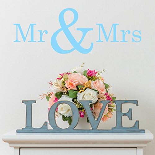 Mr & Mrs Vinyl Wall Sticker Wedding Wall Decals Bedroom Wall Art