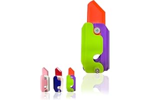 DONGTATA 3D Gravity Knife Decompressione Fidget Giocattoli Adulti Fidget Knife sensoriali Fidget Spinner Autismo sensoriali di soccorso dello stress Giocattolo Carota Coltello di plastica Coltello di plastica