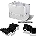 tinkertonk Professional Extra Large Space Aluminium Beauty Cosmetic&Makeup Case Toiletry Storage Nail Hairdressing Vanity Box Valentines Day Gift (Silver)