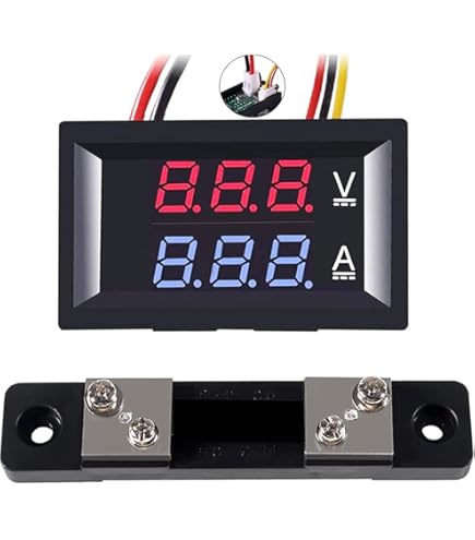 Digitale Voltmeter En Ampèremeter DC 0-100V 50A Met Dubbel Led Display