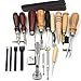 Magideal DIY Leather Craft Punch Tools Kit Stitching Carving Sewing Saddle Groover RS.3040.00