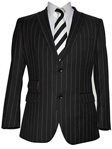 Robert Sherwood Mens Wool Designer Pinstripe Suit