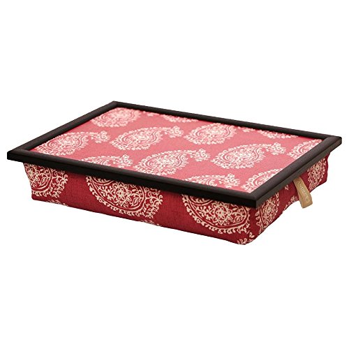 Andrew´s Knietablett Laptray mit Kissen Tablett Paisley Rot