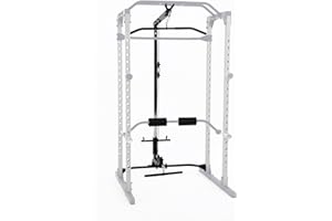 Fitness Reality 810XLT Super MAX Power Cage con Accesorio desplegable Opcional Lat y sujeción Ajustable de la Pierna