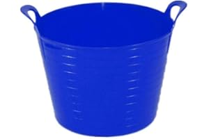 My Home Essentials® 42 Litre Large Flexi Tub Garden Home Flexible Colour Rubber Storage Container Bucket Flex Tub (Dark Blue)
